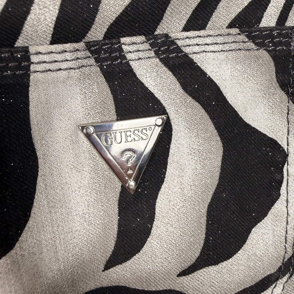 GUESS Premium Y2K Zebra Print Glitter Skinny Jeans/Size 29‎